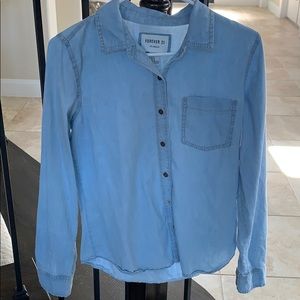 Forever 21 jean button up top